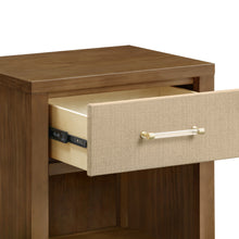 M24860NLPSEW,Namesake,Eloise Nightstand  Assembled in Natural Walnut & Performance Sand Eco-Weave