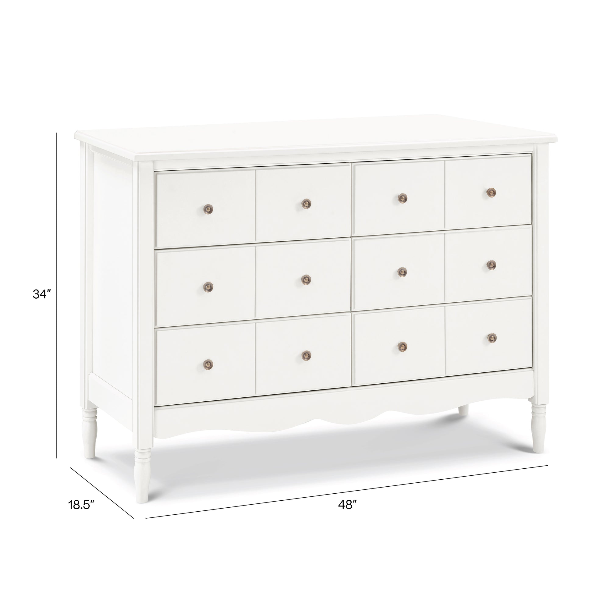 M7116RW,Namesake,Liberty 6-Drawer Assembled Dresser in Warm White