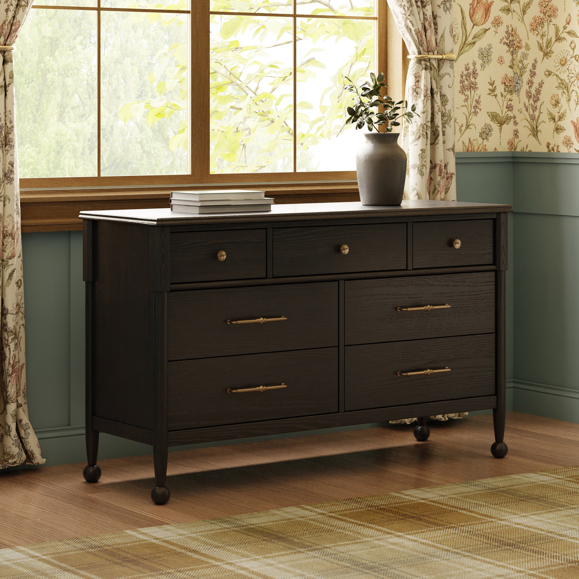 M31416AB,Namesake,Alouette 7-Drawer Assembled Dresser in Archival Black