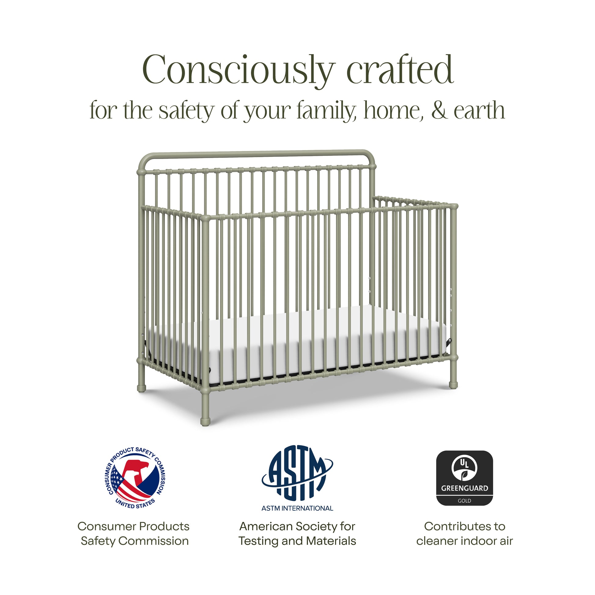 M15301HS,Namesake,Winston 4-in-1 Convertible Crib in Heirloom Sage