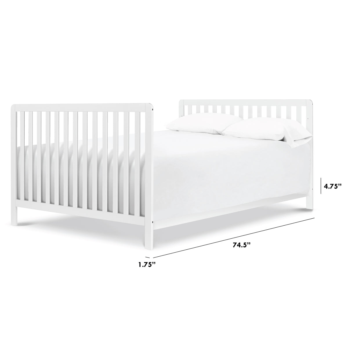 Twin/Full-Size Bed Conversion Kit (M5789) - dimensions