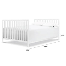 M5789W,The MDB Family,Hidden Hardware Twin/Full Size Bed Conversion Kit In White Finish