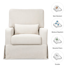 M21787PCMEW,Crawford Pillowback Comfort Swivel Glider in Performance Cream Eco-Weave