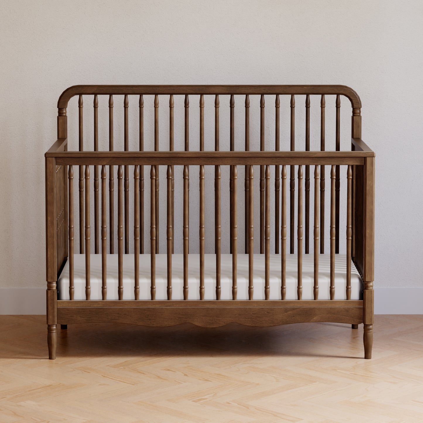 M7141NL,Namesake,Liberty 4-in-1 Convertible Spindle Crib in Natural Walnut