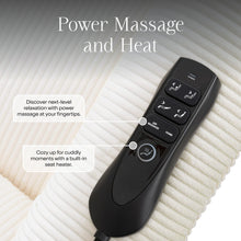 B17183YC,Monogram by Namesake,Willa Deluxe Power Glider Recliner w/Heat&Massage in Ivory Corduroy