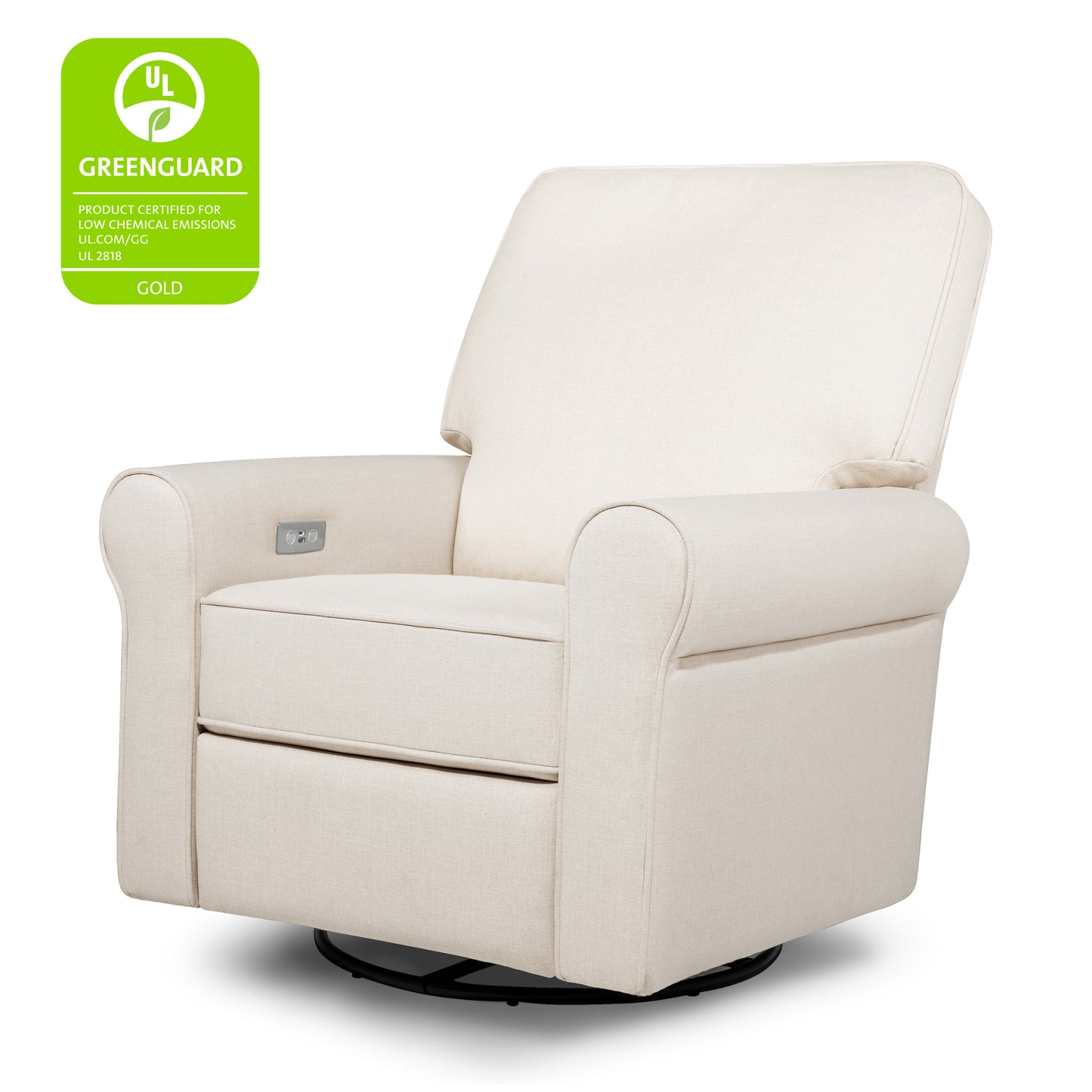 B17787PNET,Monogram by Namesake,Monroe Pillowback Power Recliner in Performance Natural Eco-Twill