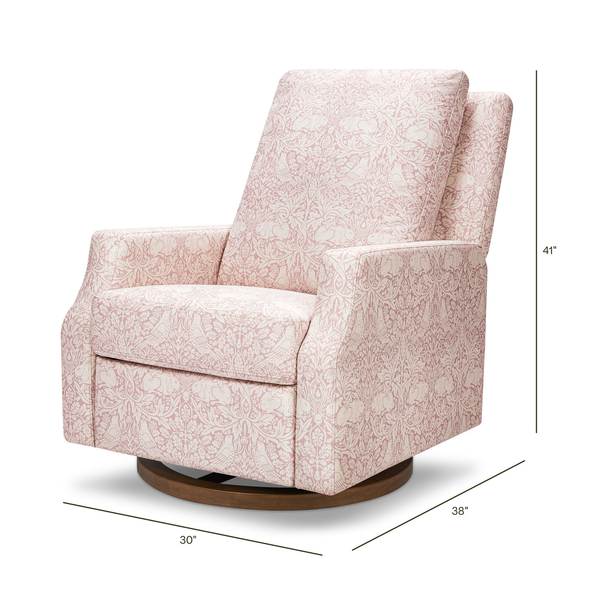 Morris & Co. x Namesake Crewe Recliner and Swivel Glider - dimensions