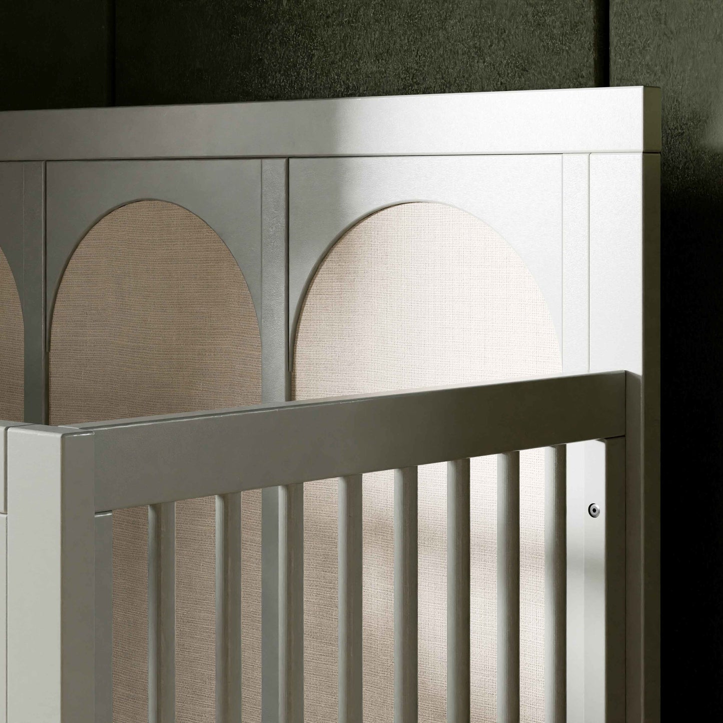 M24801FSPSEW,Namesake,Eloise 4-in-1 Convertible Crib in French Sage and Performance Sand Eco-Weave