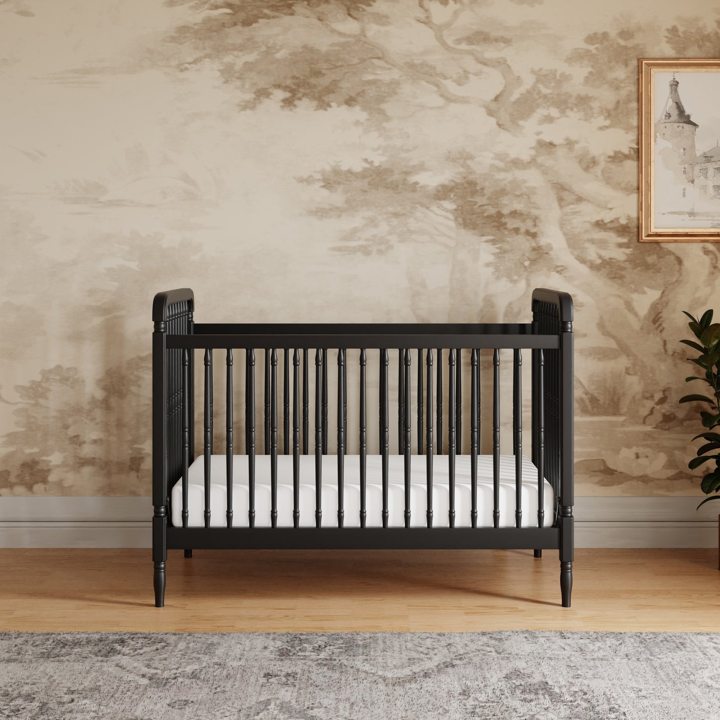 Liberty 3-in-1 Convertible Spindle Crib with Toddler Bed Conversion Kit