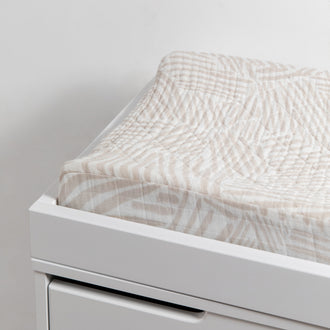 Quilted Changing Pad Cover in GOTS Certified Organic Muslin Cotton
