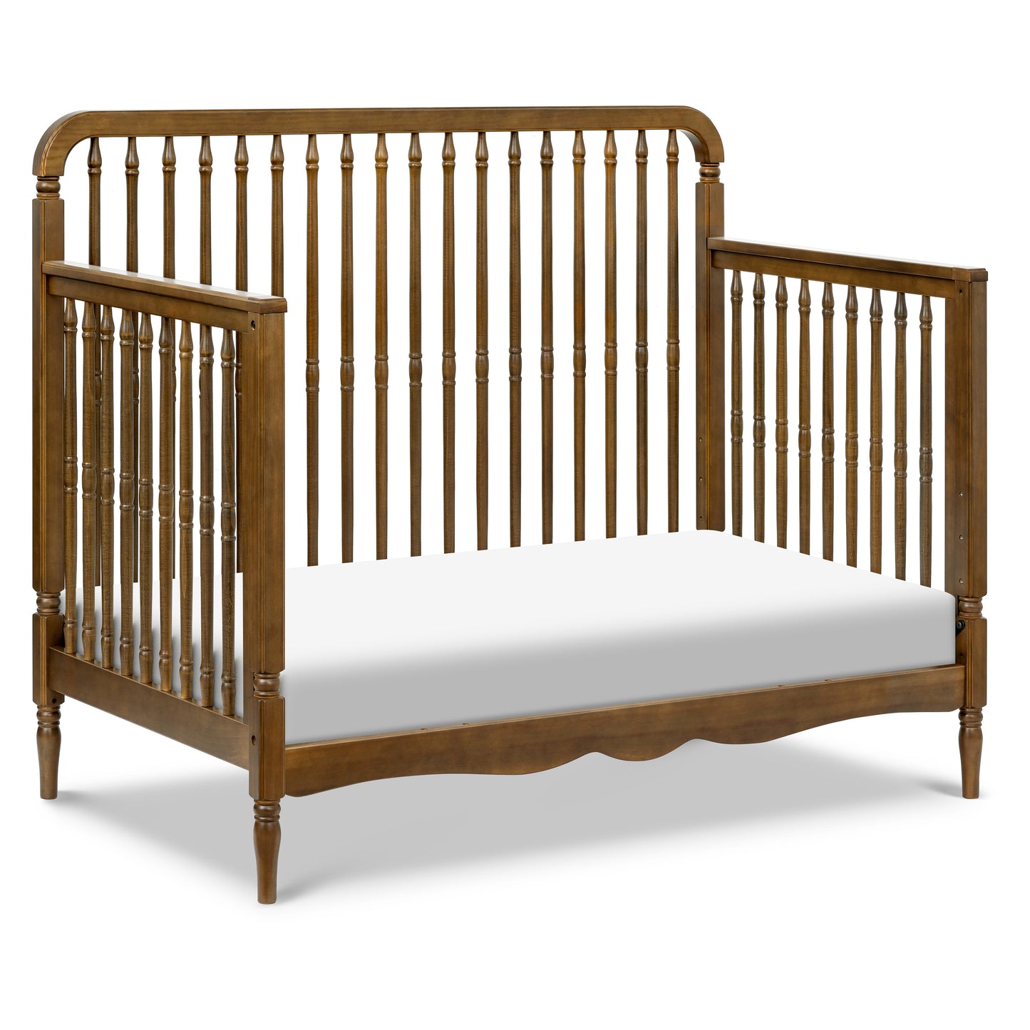 M7141NL,Namesake,Liberty 4-in-1 Convertible Spindle Crib in Natural Walnut