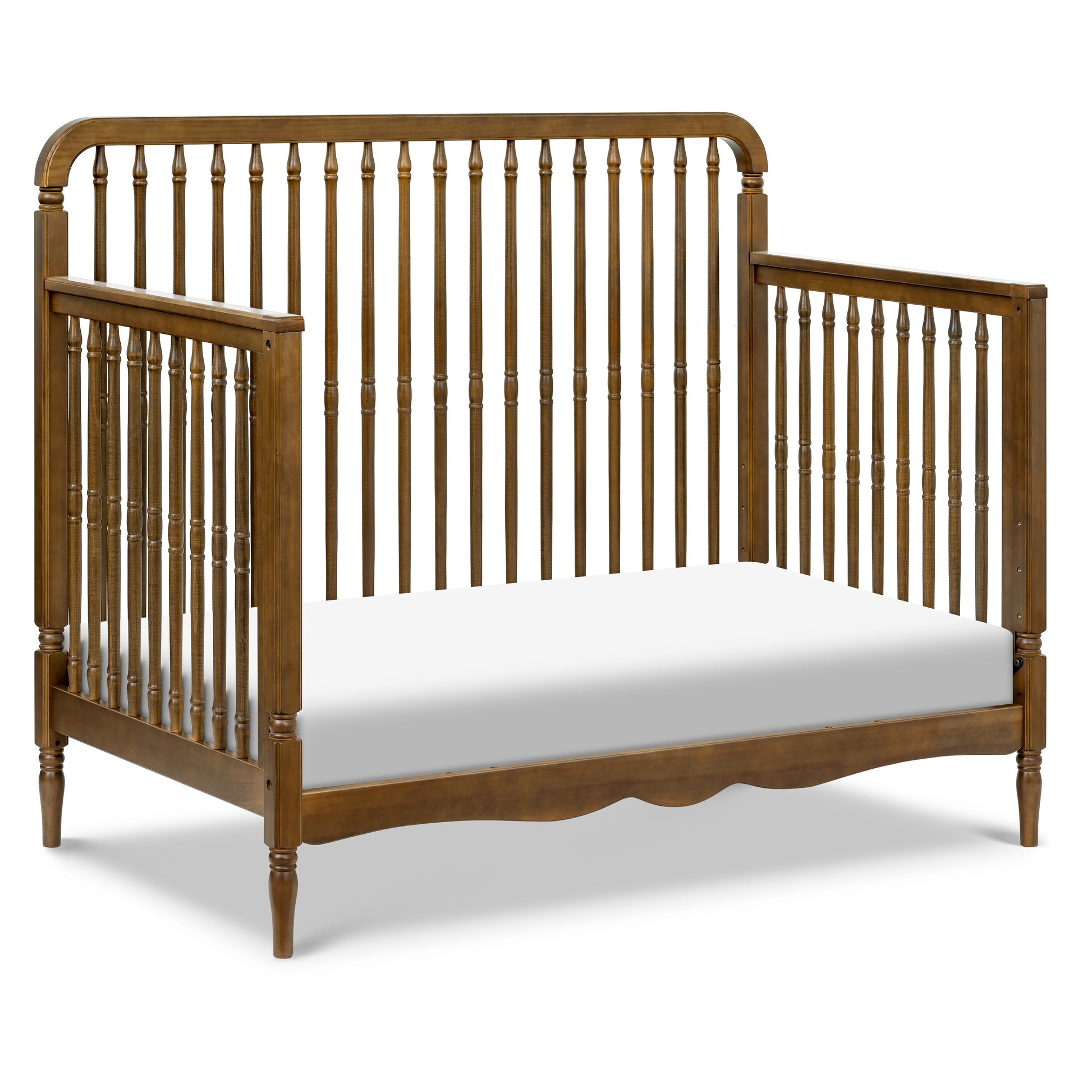 M7141NL,Namesake,Liberty 4-in-1 Convertible Spindle Crib in Natural Walnut