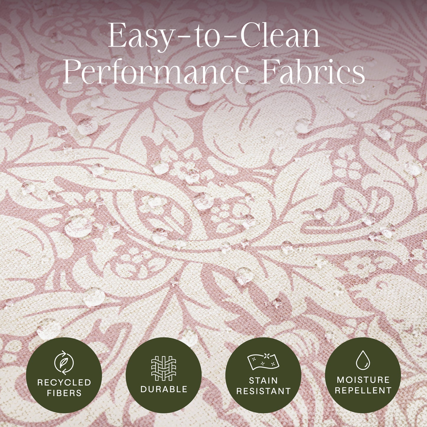 M30985PBRRDF,Namesake,Tuffet Storage Ottoman Pure Brer Rabbit in Rose w/Dark Wood Ball Feet