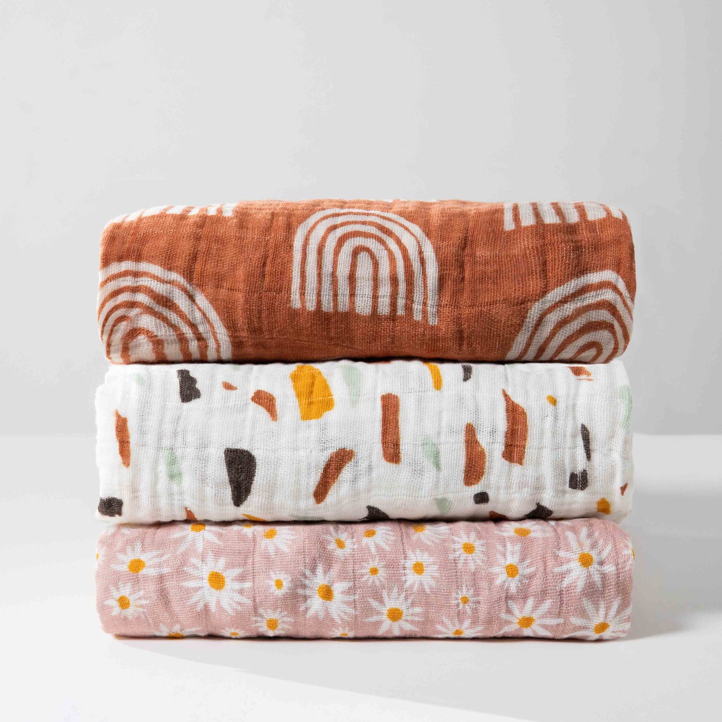 T29136,Babyletto,Terrazzo Muslin Mini Crib Sheet in GOTS Certified Organic Cotton