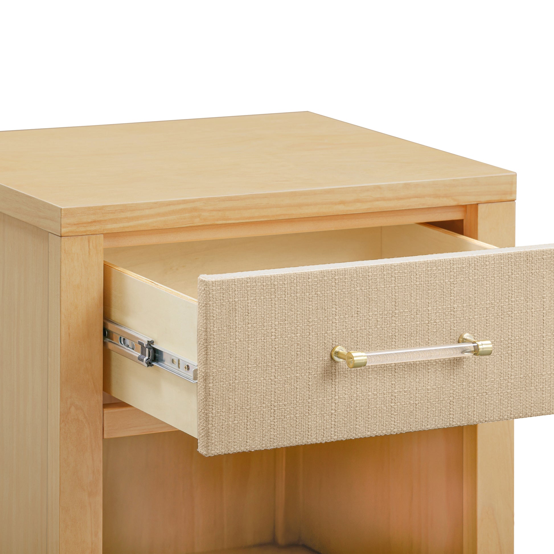 M24860HYPSEW,Namesake,Eloise Nightstand  Assembled in Honey & Performance Sand Eco-Weave