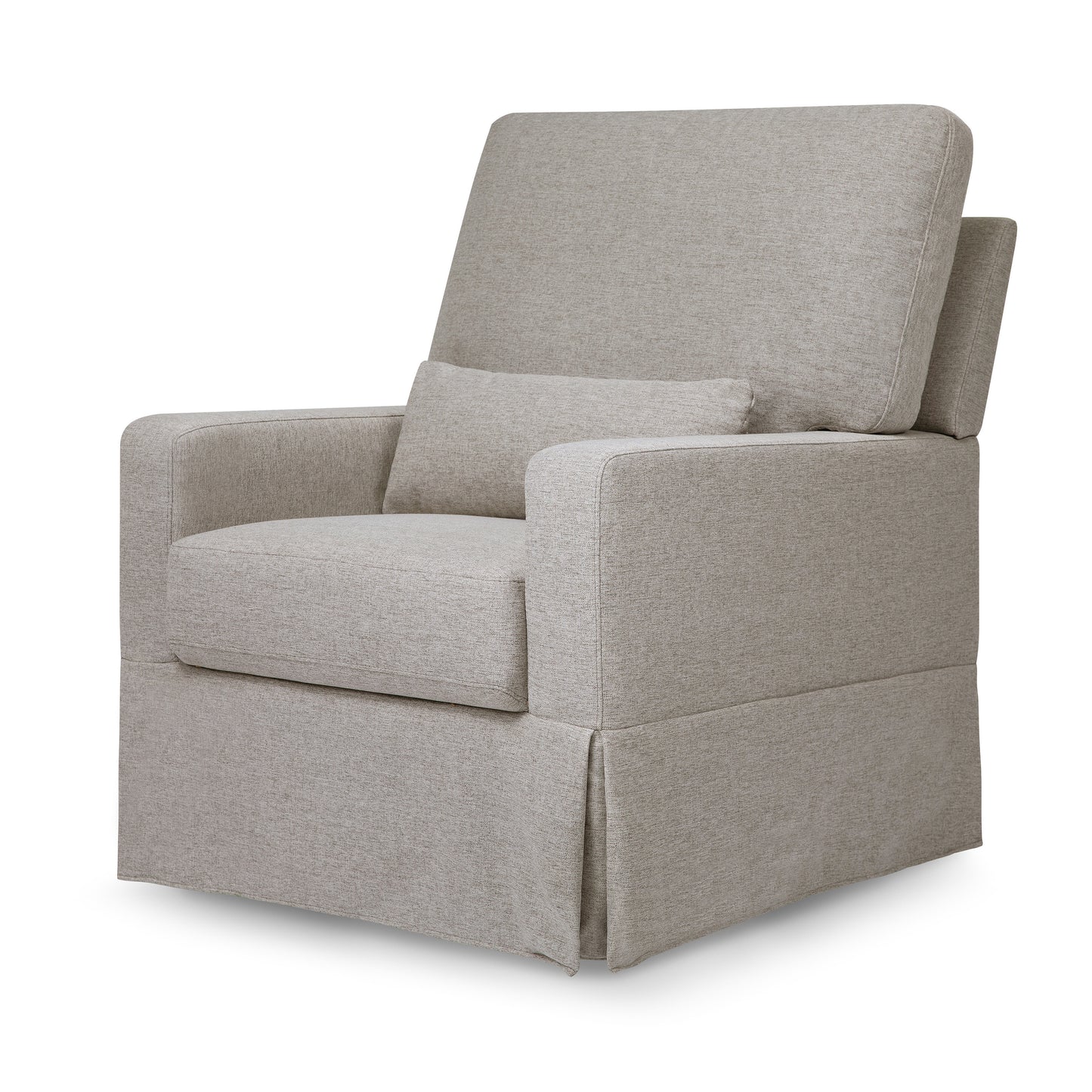 M21787PGEW,Namesake,Crawford Pillowback Comfort Swivel Glider in Performance Grey Eco-Weave