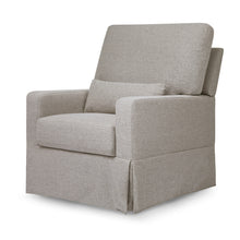 M21787PGEW,Namesake,Crawford Pillowback Comfort Swivel Glider in Performance Grey Eco-Weave
