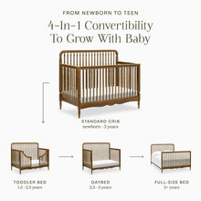 M7141NL,Namesake,Liberty 4-in-1 Convertible Spindle Crib in Natural Walnut