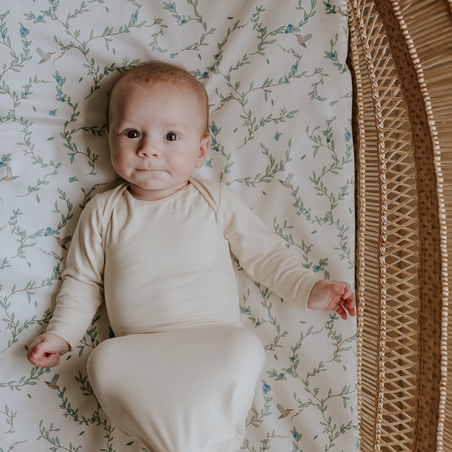 Gooslings Secret Garden Crib Sheet - Ivory