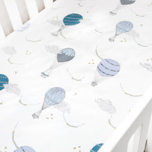 Gooslings Touch The Sky Crib Sheet - Blue