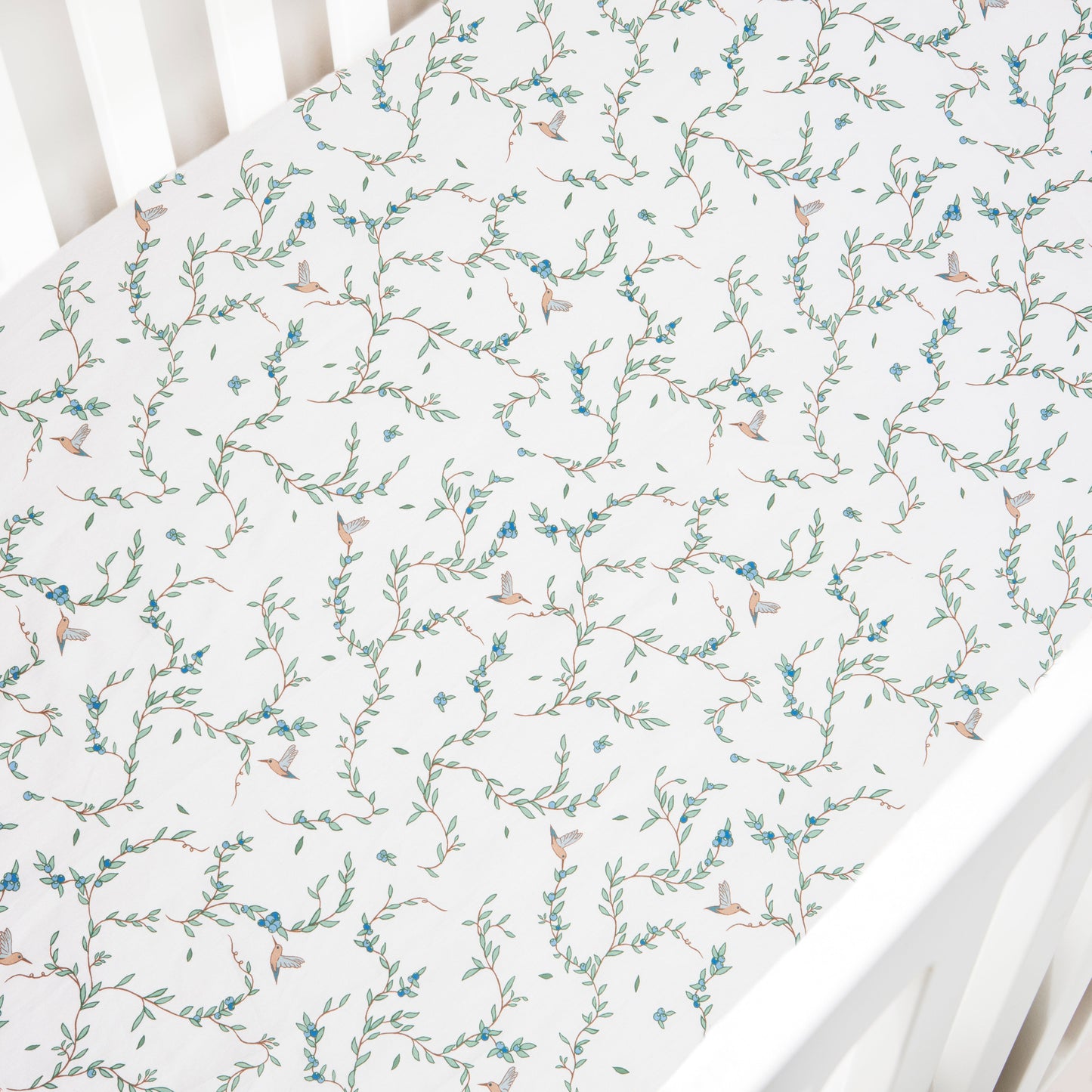 Gooslings Secret Garden Crib Sheet - Ivory