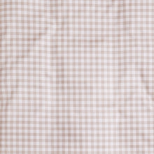 Gooslings Picnic Gingham Crib Sheet - Beige