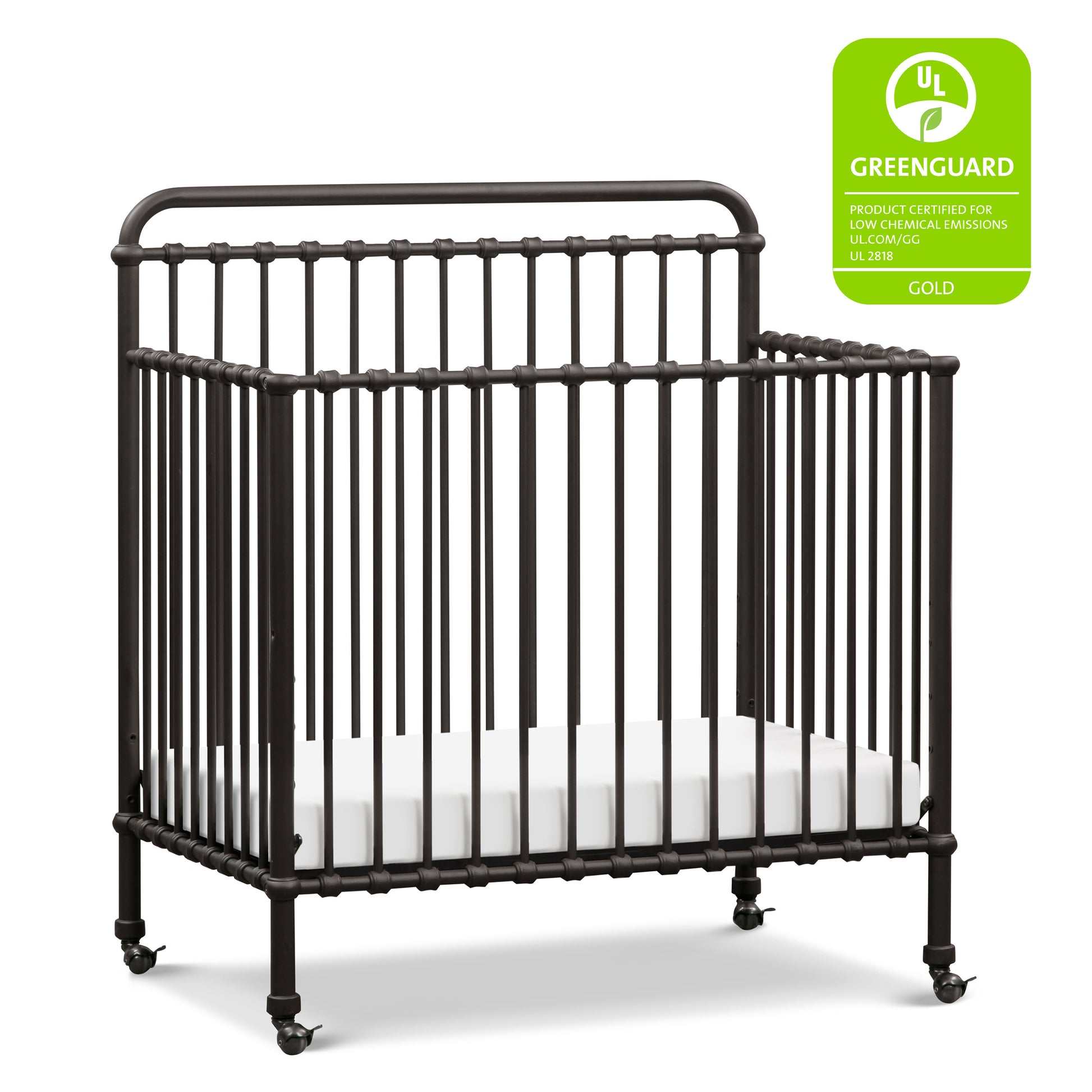 M15398UR,Namesake,Winston 4-in-1 Convertible Mini Crib in Vintage Iron