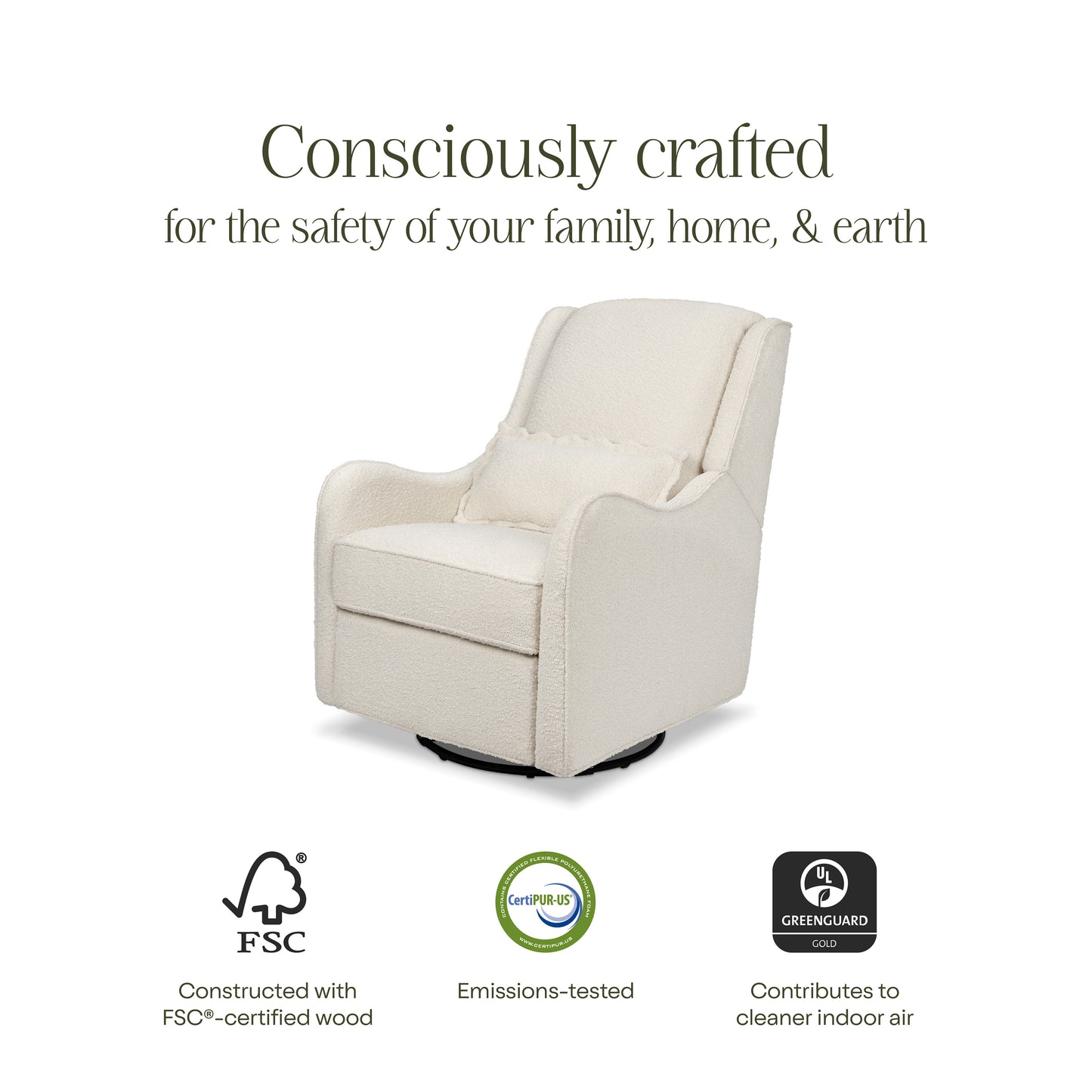 M27787WB,Namesake,Devon Recliner and Swivel Glider in Ivory Boucle