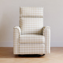 M17182TGH,Namesake,Willa Pro Power Glider Recliner w/ Power Lumbar in Tan Gingham