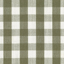 M22287GGHLB,Namesake,Crewe Recliner and Swivel Glider in Moss Green Gingham with Light Wood Base