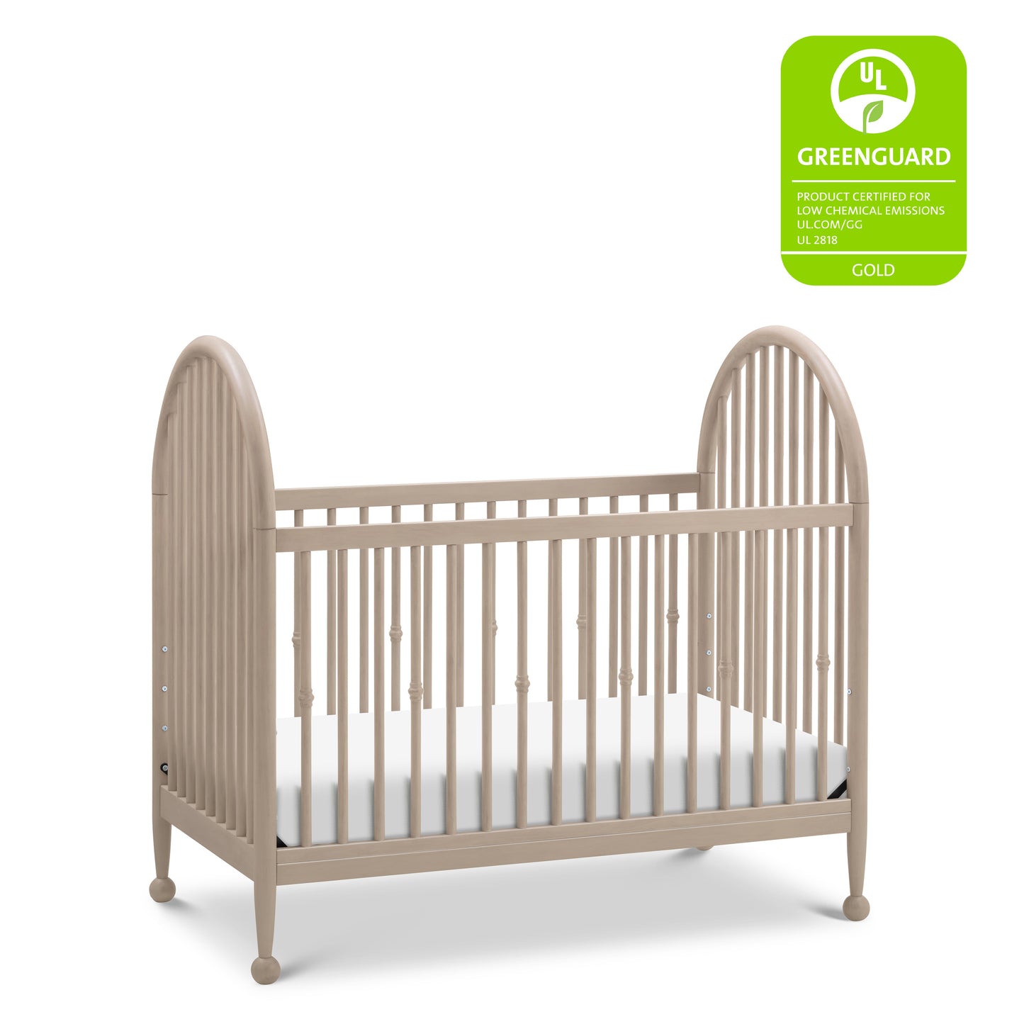 M31401WP,Namesake,Alouette 3-in-1 Convertible Spindle Crib in Washed Pine