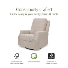 M22287EGS,Namesake,Crewe Recliner and Swivel Glider in Earl Grey Shearling