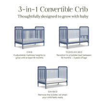 M7101CVB,Namesake,Liberty 3-in-1 Convertible Spindle Crib w/Toddler Bed Conversion Kit in Cove Blue