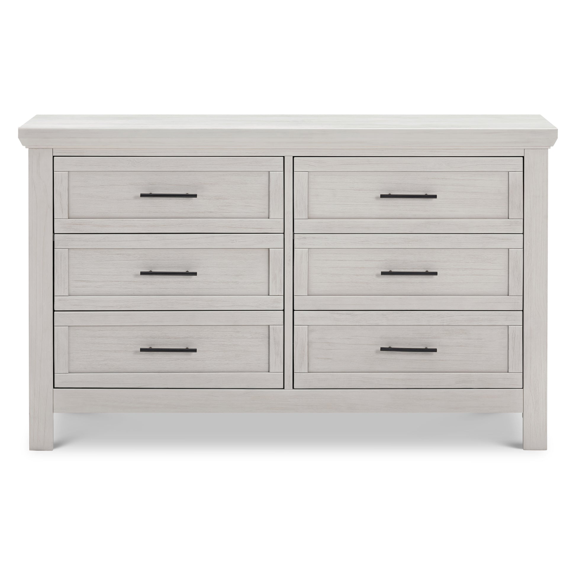 B14516WDF,Monogram by Namesake,Emory Farmhouse 6-Drawer Dresser in White Driftwood
