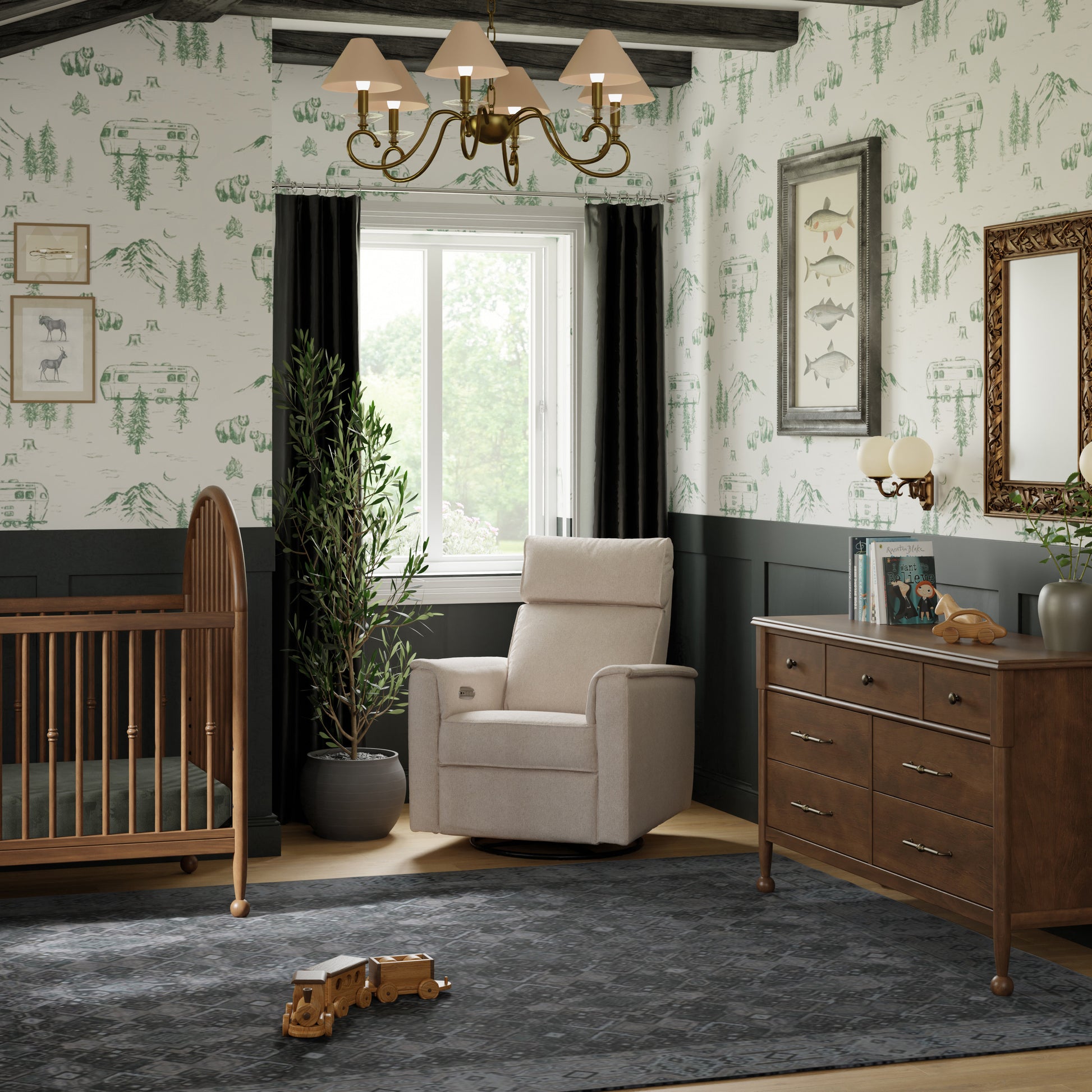 M17186PBEW,Namesake,Willa Plus Power Glider Recliner w/ Power Headrest in Performance Beach Eco-Weave