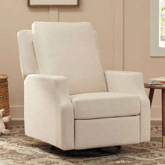 M22287PCMEW,Namesake,Crewe Recliner and Swivel Glider in Performance Cream Eco-Weave