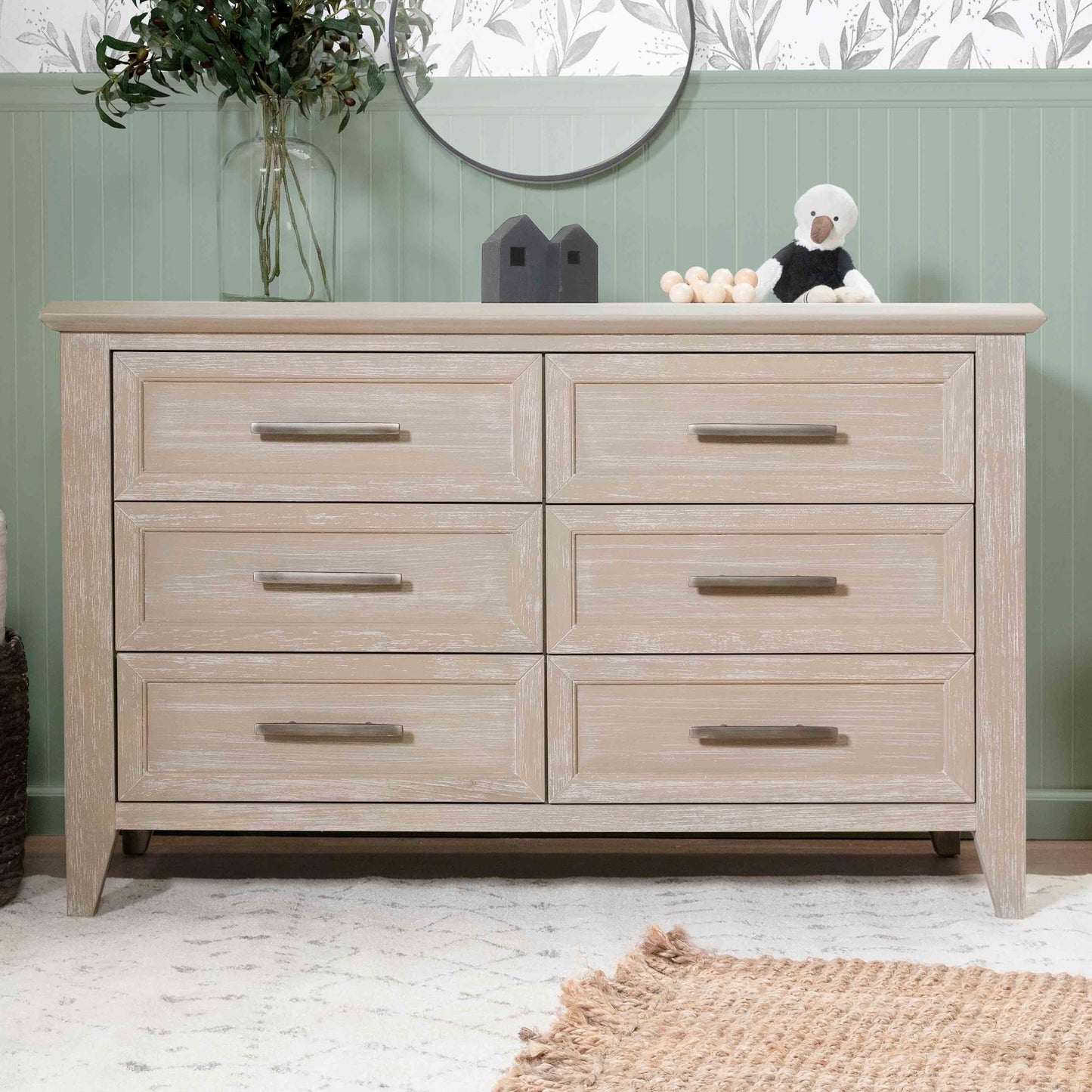 B14416SDB,Monogram by Namesake,Beckett 6-Drawer Dresser in Sandbar