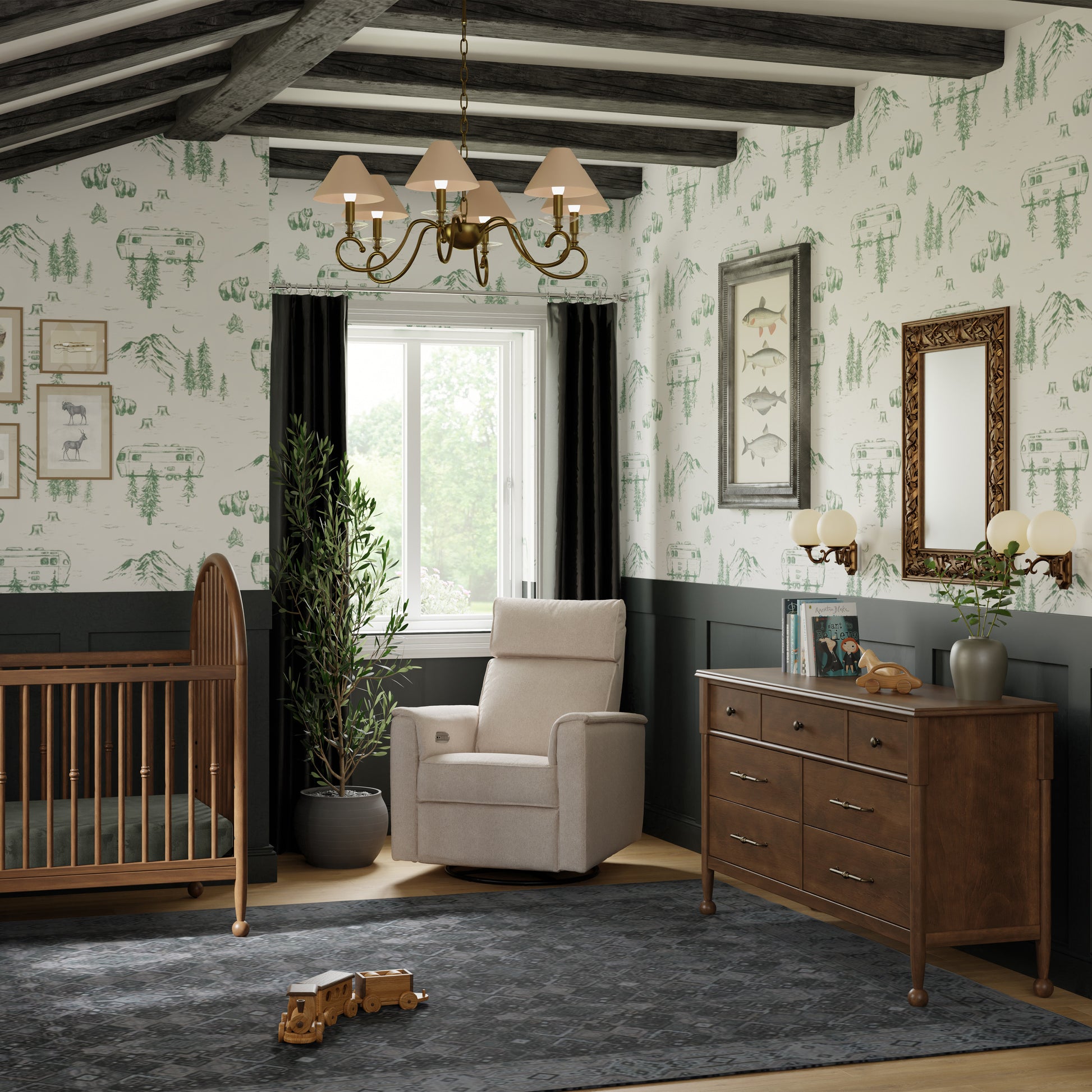 M31416NL,Namesake,Alouette 7-Drawer Assembled Dresser in Natural Walnut