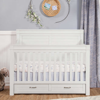 M21101HW,Namesake,Wesley Farmhouse Storage Crib in Heirloom White