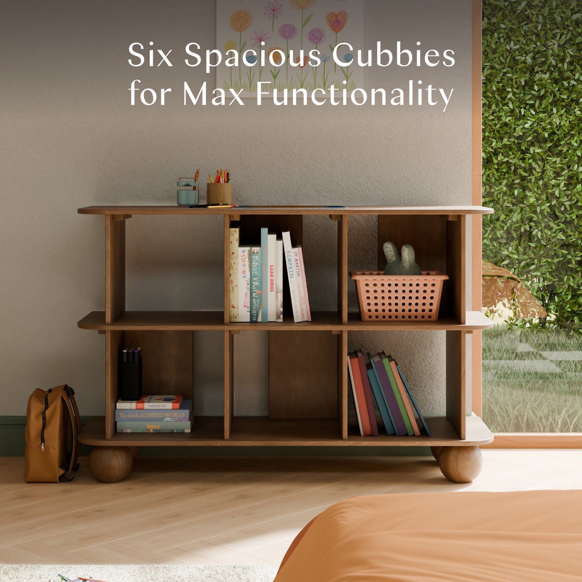 M31811NL,Babyletto Kids,Crosby Open Bookcase in Natural Walnut