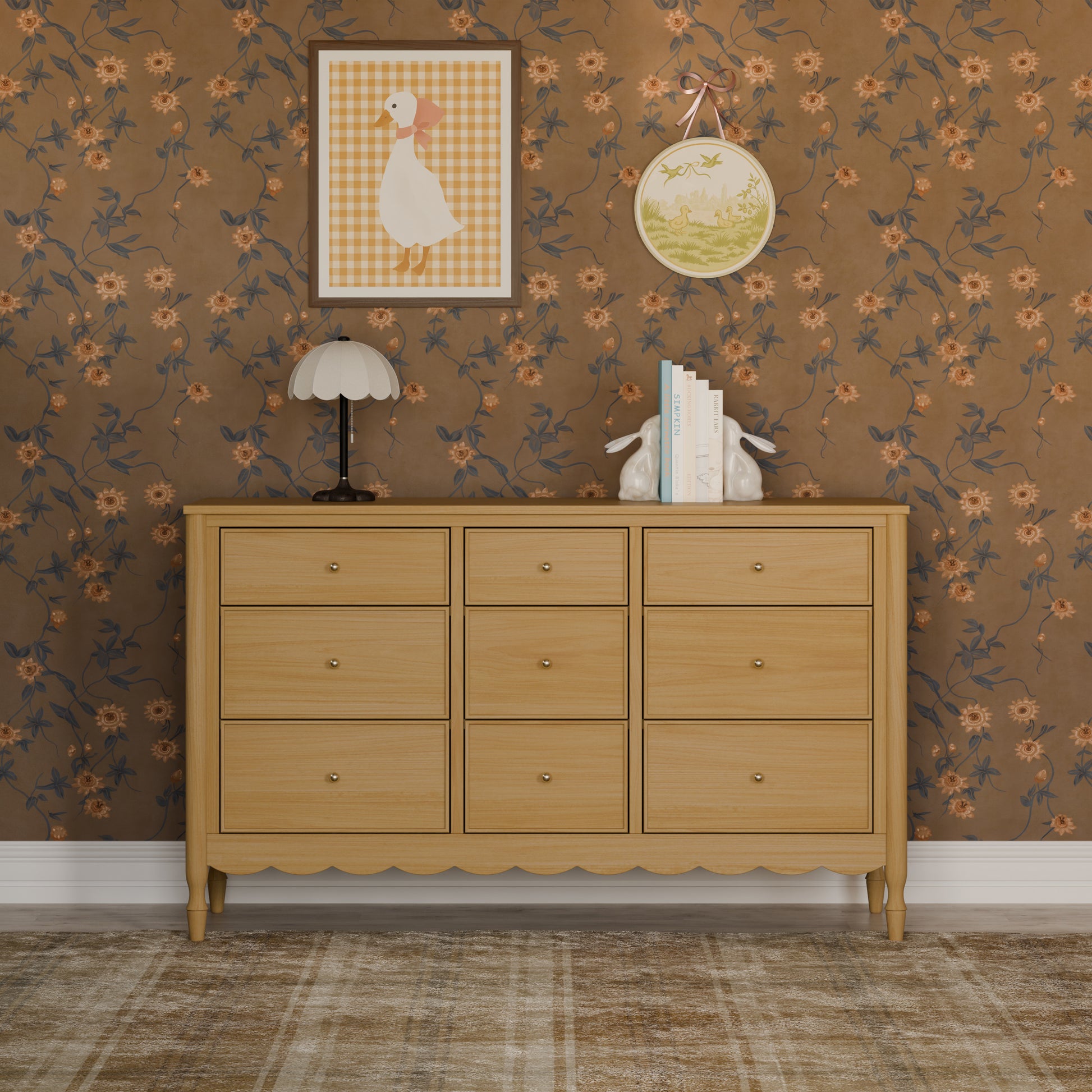 M32328HY,Namesake,Ambrosia 9-Drawer Assembled Dresser in Honey