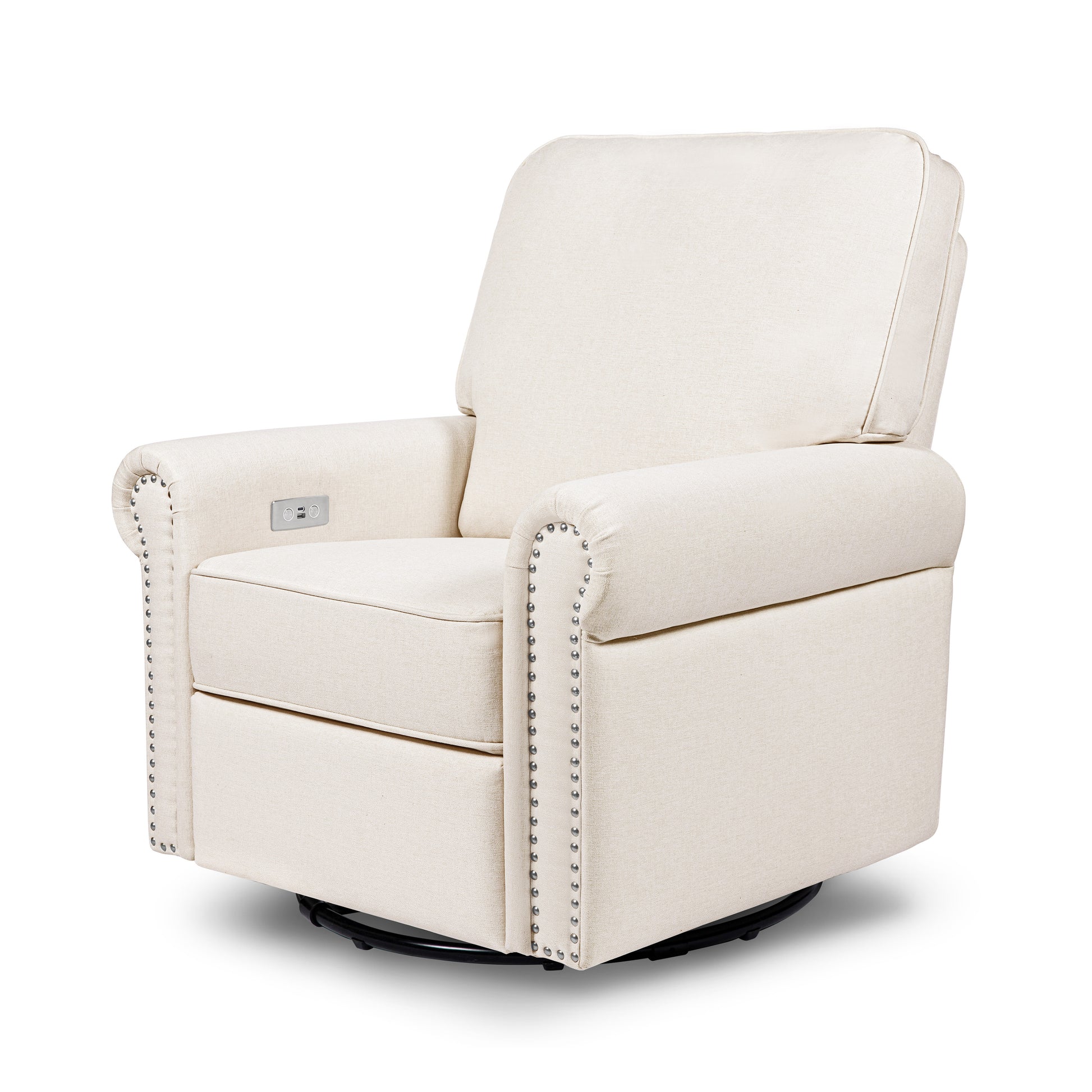 M19287PCMEW,Linden Power Recliner in Performance Cream Eco-Weave