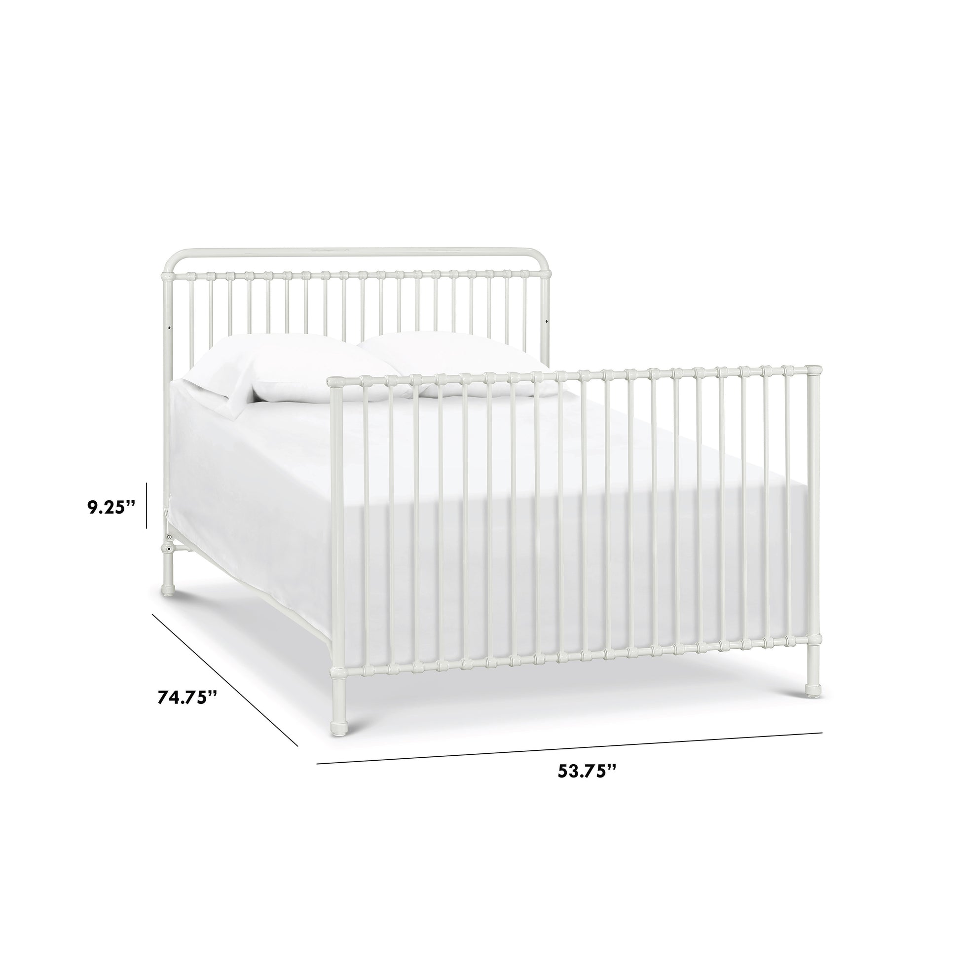 B15399WX,Namesake,Winston Full Size Bed Conversion Kit in Washed White Finish