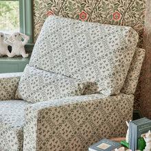 M21787GLT,Namesake,Sarah Flint x Namesake Crawford Swivel Glider in Green Lattice Performance Eco-Weave