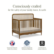 M7141NL,Namesake,Liberty 4-in-1 Convertible Spindle Crib in Natural Walnut