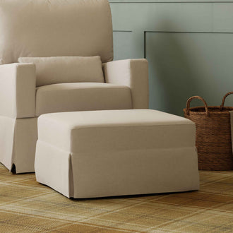 Crawford Gliding Ottoman in Eco-Performance Fabric | Water Repellent & Stain Resistant