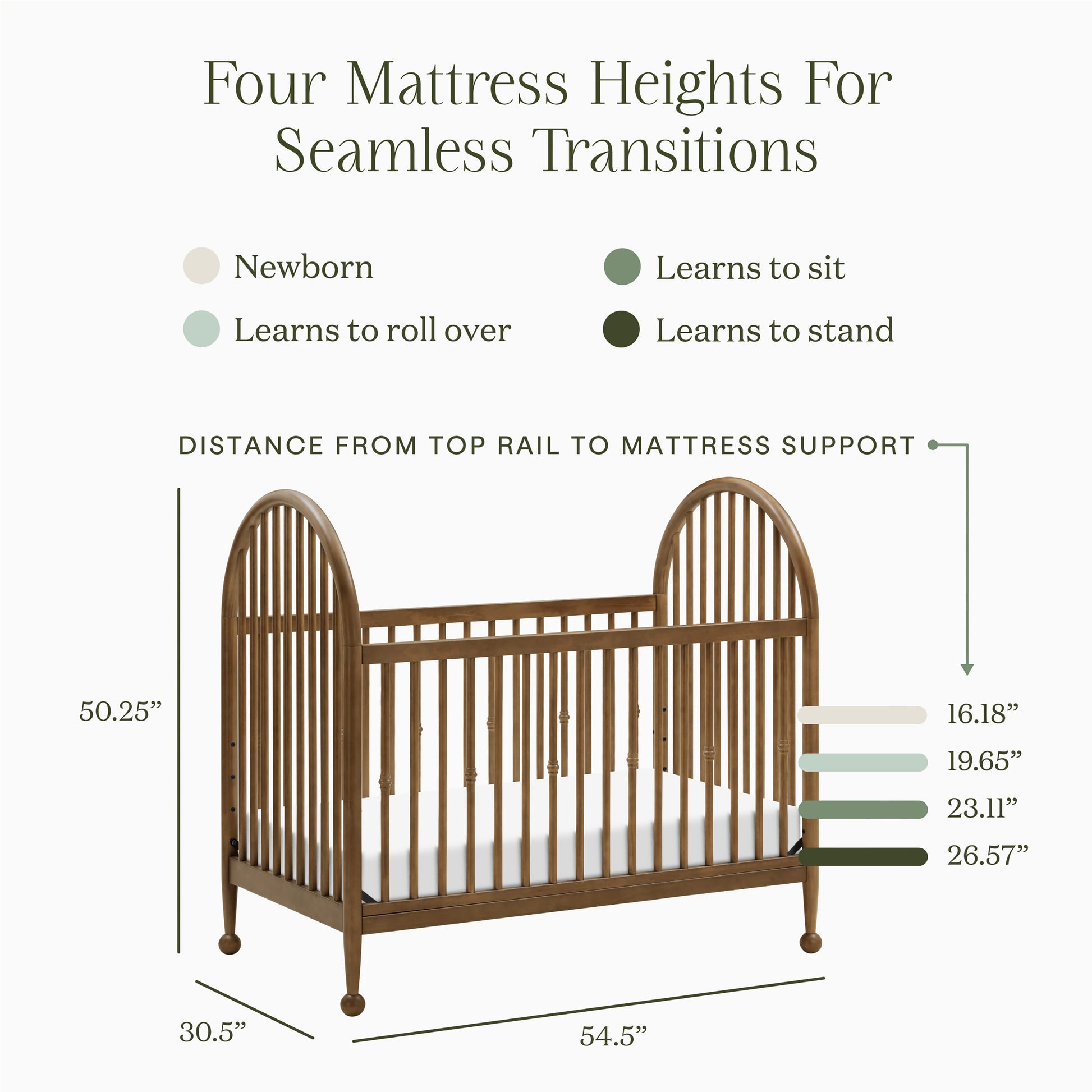 M31401NL,Namesake,Alouette 3-in-1 Convertible Spindle Crib in Natural Walnut