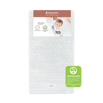 Pure Core Mini Crib Mattress w/ Hybrid Quilted Waterproof Cover (Lightweight)