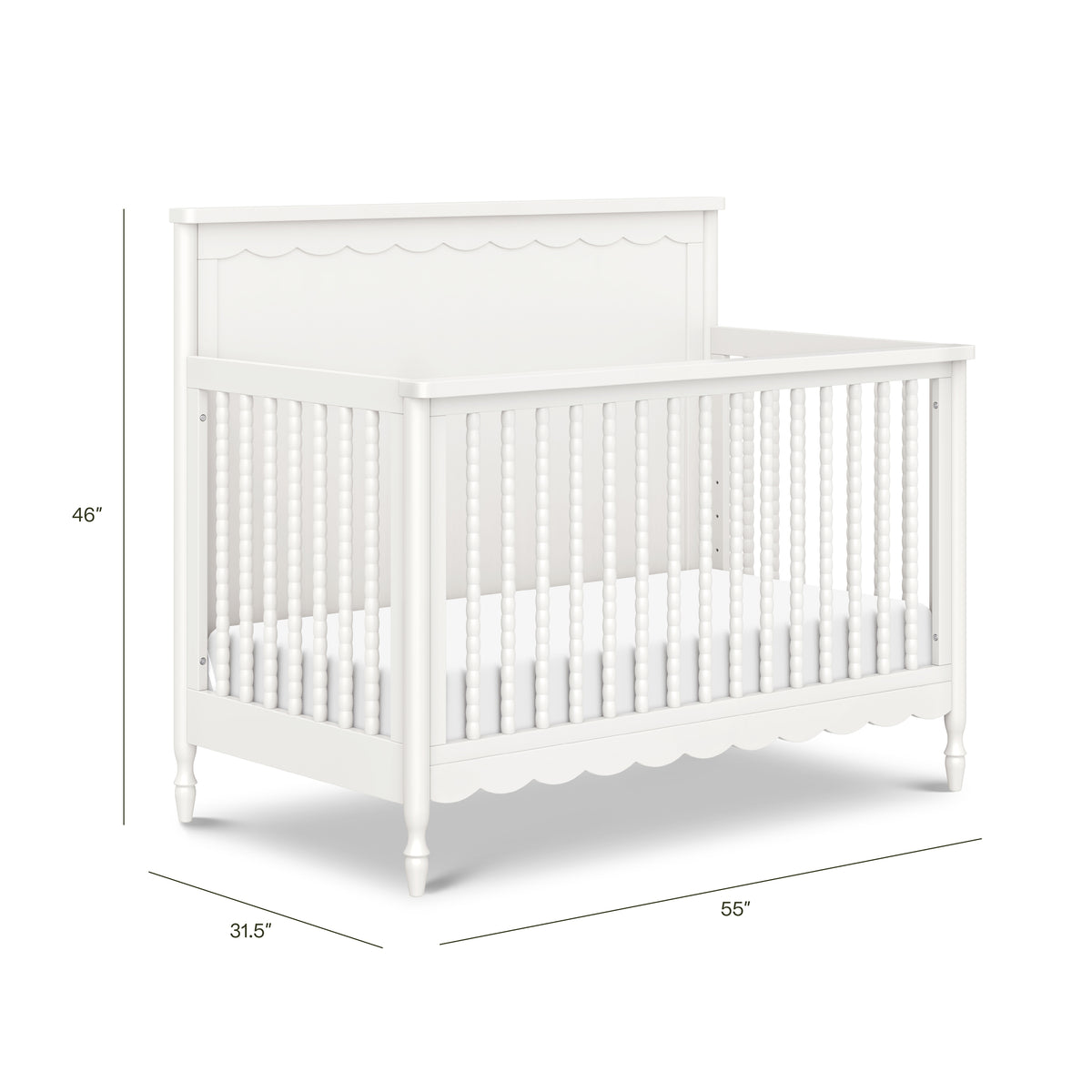 Ambrosia 4-in-1 Convertible Crib - dimensions