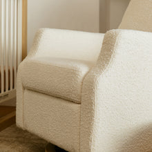 M22287WBLB,Namesake,Crewe Recliner and Swivel Glider in Ivory Boucle w/Light Wood Base